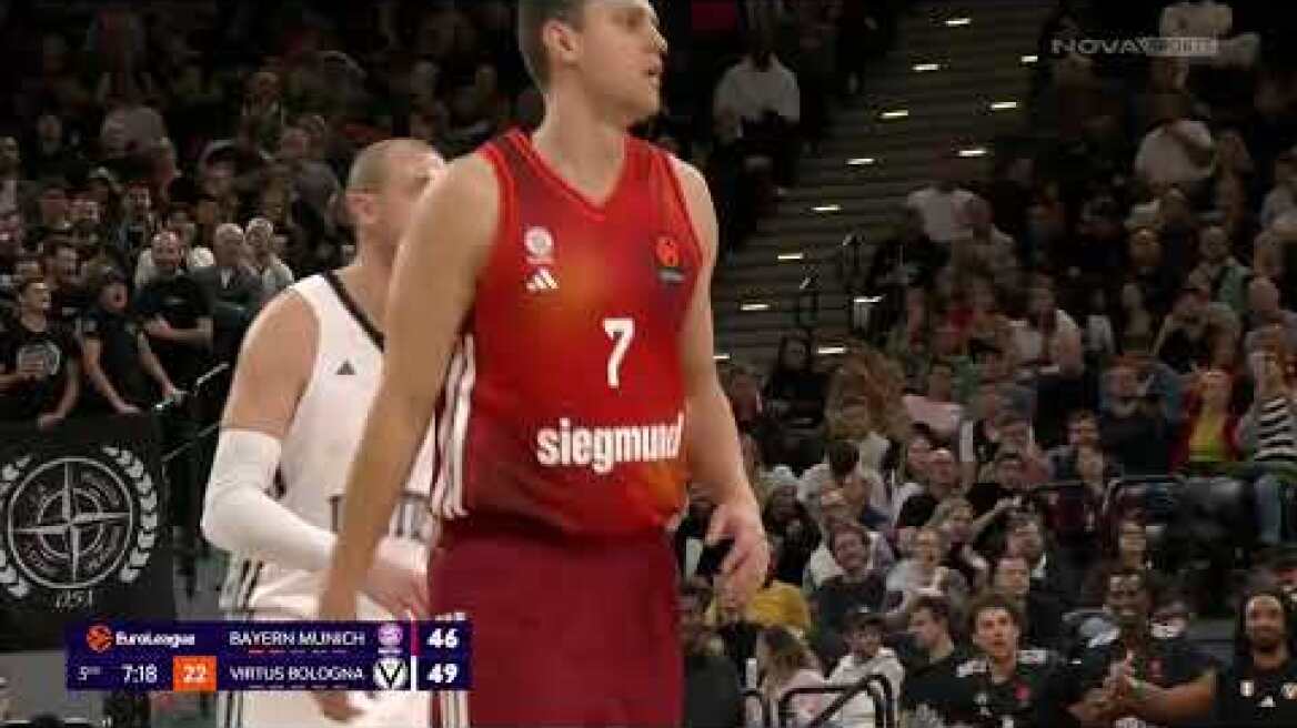 Euroleague: Αήττητοι έβγαλαν την διαβολοβδομάδα Ερυθρός Αστέρας, Ζάλγκιρις, Βαλένθια και Μπάγερν Μπάγερν Μονάχου – Βίρτους Μπολόνια: 86-70 (MD 8, 30/10/2025)