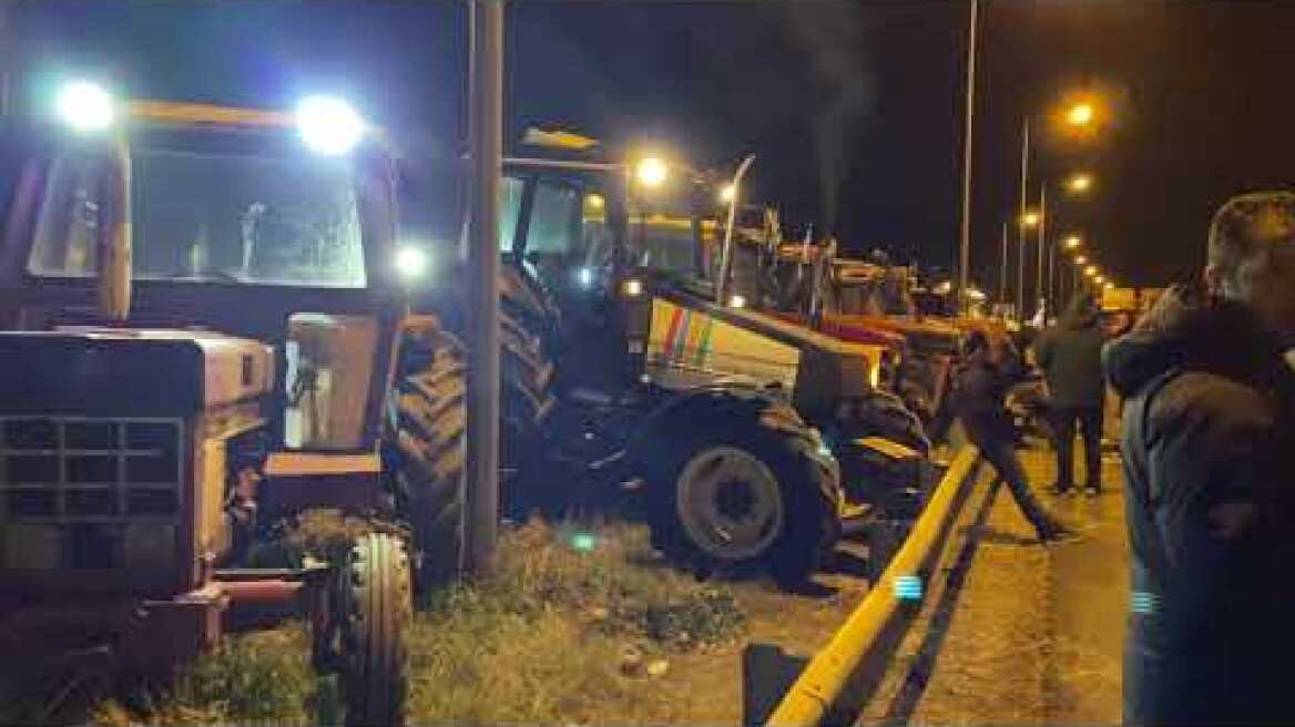 Μπλόκο αγροτών Νησελι Ημαθίας