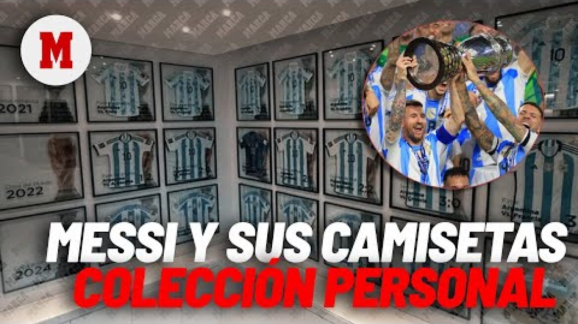 Impresionante: Messi muestra su colección personal de camisetas de Argentina I MARCA