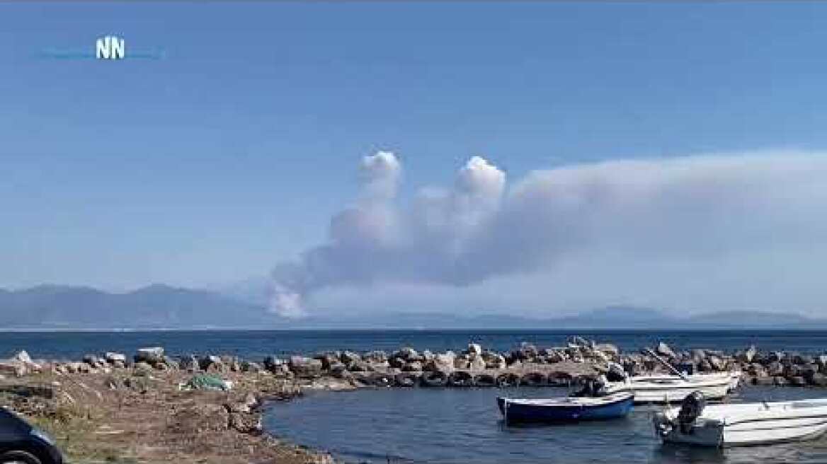 Nafpaktia news: Η πυρκαγιά στην Καλλιθέα Αχαΐας από την κάτω Βασιλική