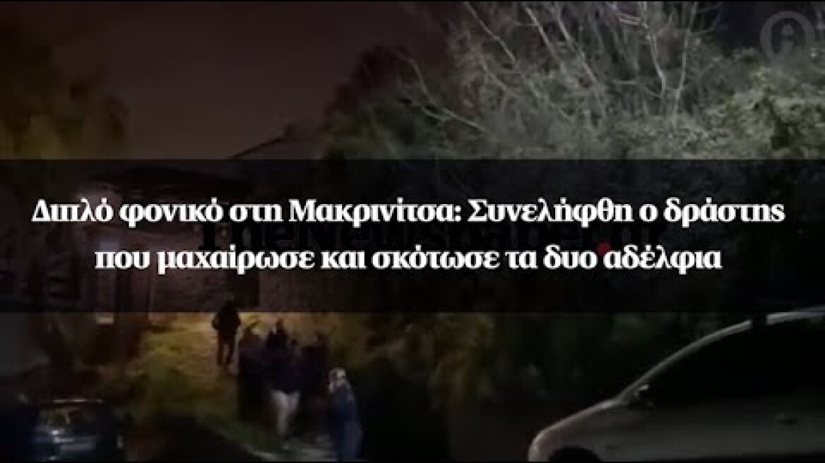 Διπλό φονικό στη Μακρινίτσα: Συνελήφθη ο δράστης που μαχαίρωσε και σκότωσε τα δυο αδέλφια