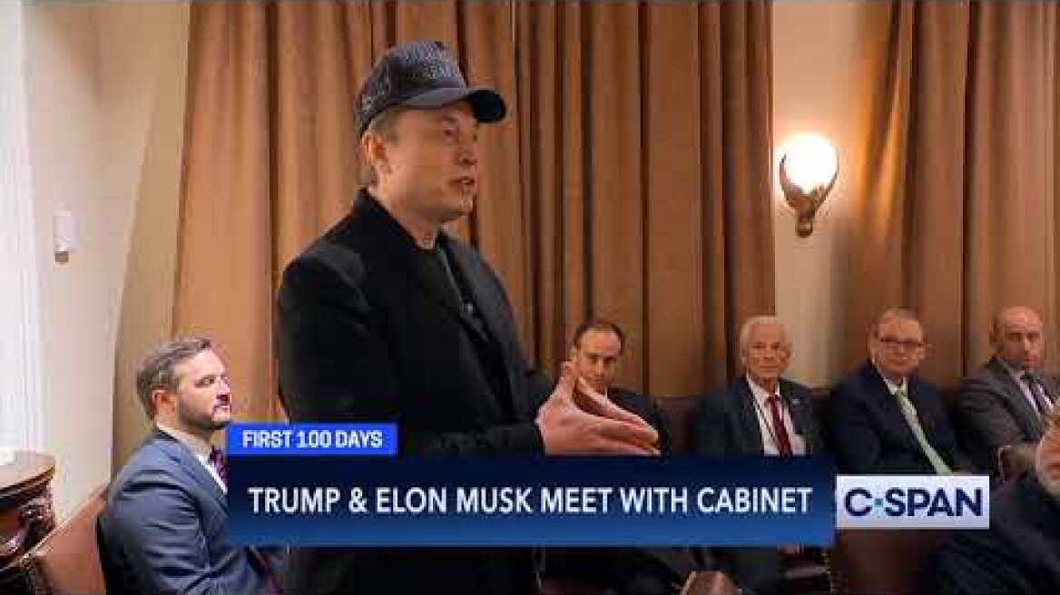 Elon Musk at Cabinet Meeting