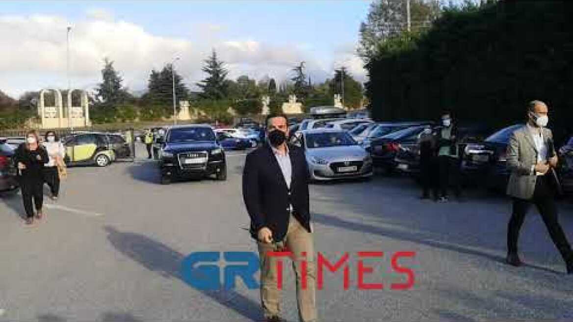 Ο Αλέξης Τσίπρας στην πολιτική κηδεία του Τάσου Κουράκη