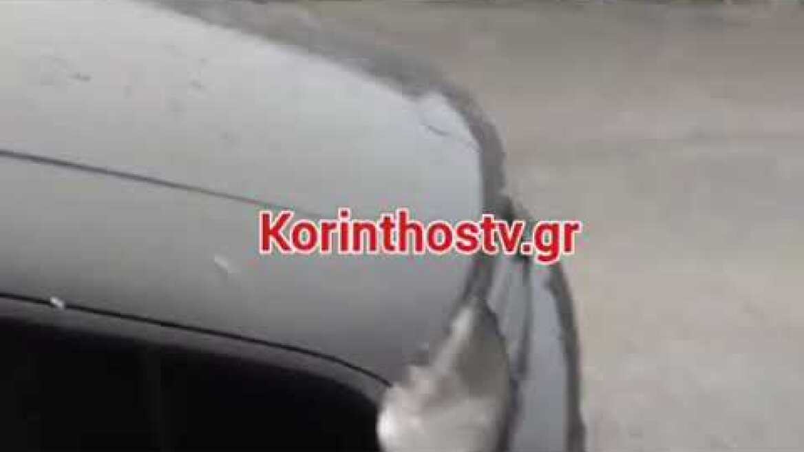 Χαλάζι στα Αθίκια Κορινθίας