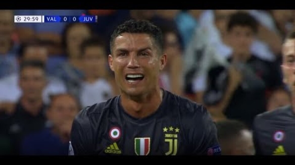 Cristiano Ronaldo CRYING After Getting RED CARD vs VALENCIA