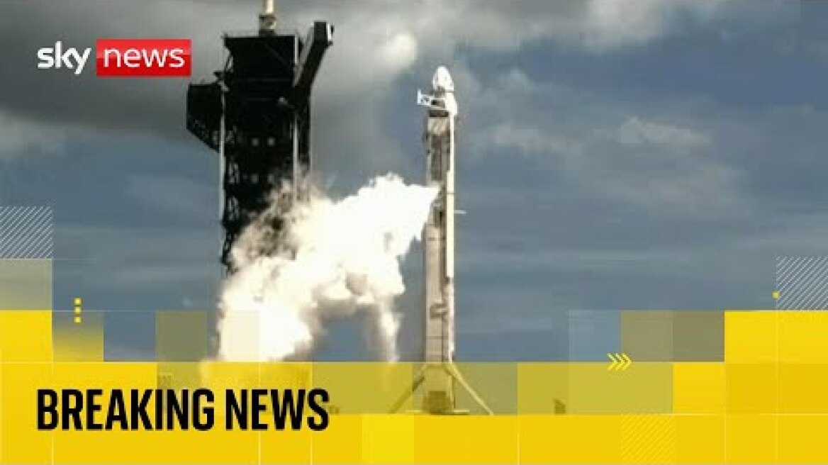 SpaceX scrubs launch of four astronauts to ISS a minute before lift-off