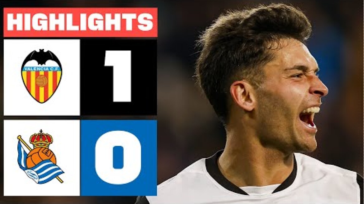 VALENCIA CF 1 - 0 REAL SOCIEDAD I RESUMEN LALIGA EA SPORTS