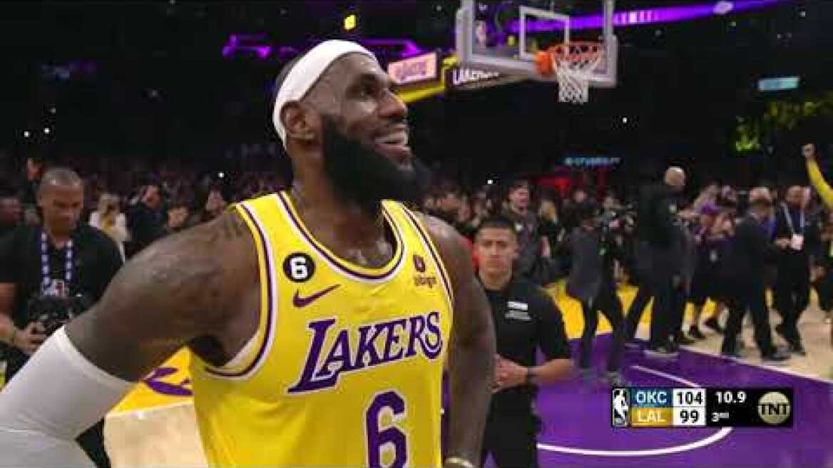 LEBRON JAMES BREAKS THE NBA ALL-TIME SCORING RECORD!👑 #ScoringKing