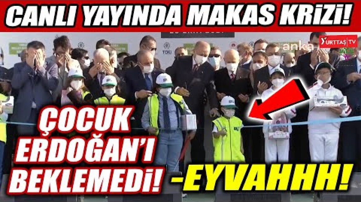 Canlı yayında makas krizi! Çocuk Erdoğan'ı beklemedi! "Eyvahhh!"