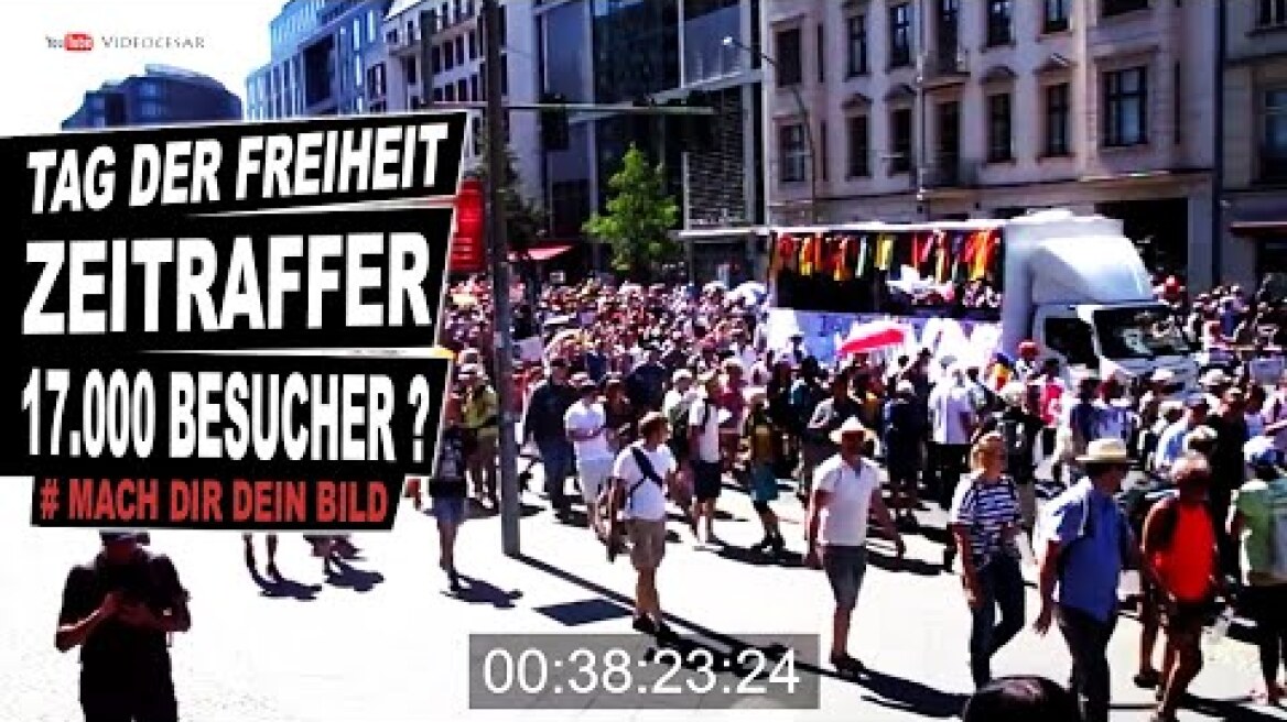 Tag der Freiheit Straßenumzug im Zeitraffer 01.08.2020 | Timelapse of the Big Demo in Berlin