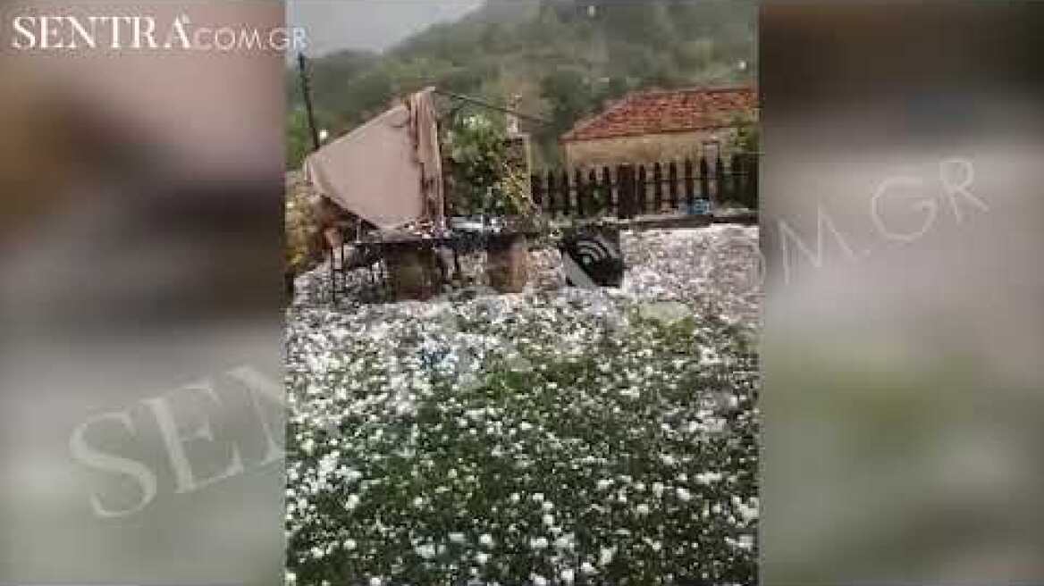 Καταστράφηκαν αμάξια από το χαλάζι στην Πτελέα Καστοριάς