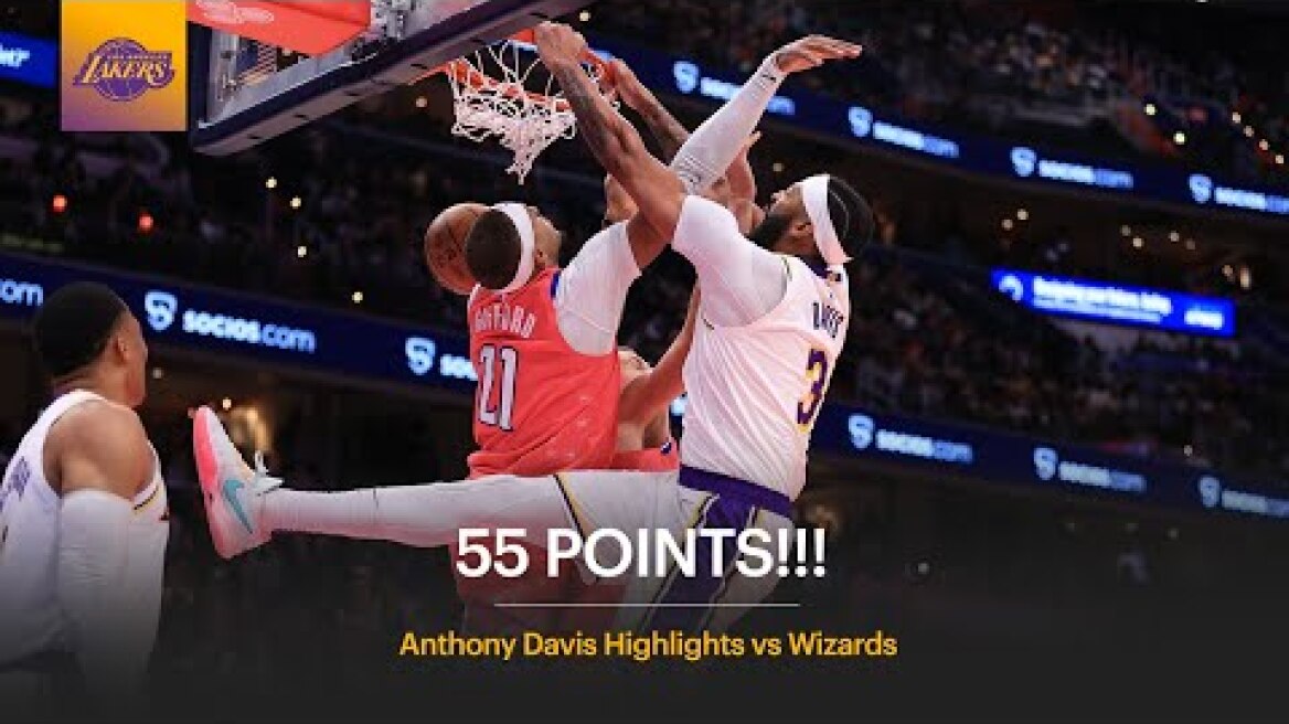 ANTHONY DAVIS SCORES 55 POINTS!! | Lakers Highlights