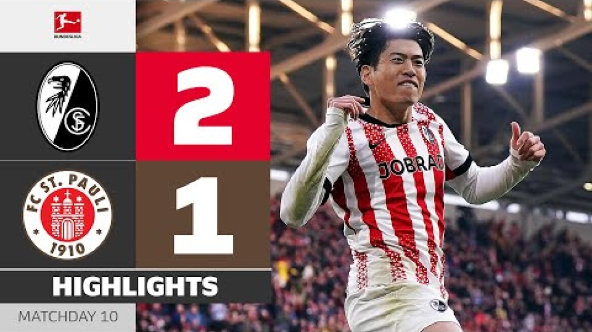 First-Time Finish Sets Up Home Victory! | SC FREIBURG - ST. PAULI | Highlights | MD 10 – Bundesliga