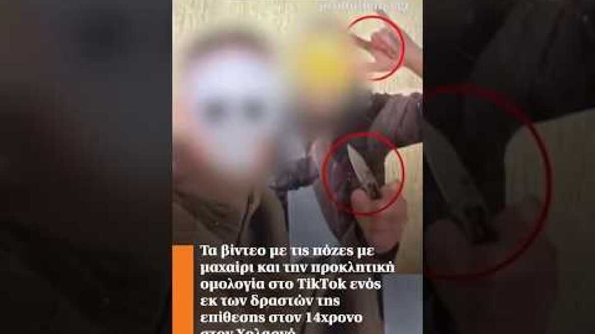 Οι πόζες με μαχαίρι και προκλητική ομολογία στο TikTok ενός εκ των δραστών της επίθεσης στον Χολαργό