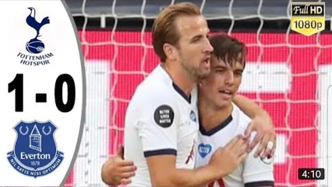Tottenham vs Everton 1-0 All Goals & Highlights Resumen Goles 2020