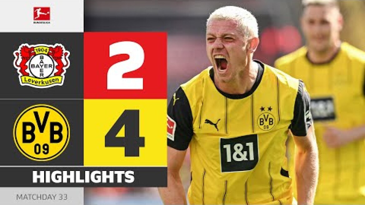 HUGE Step Towards UCL! | BAYER 04 LEVERKUSEN - BORUSSIA DORTMUND | Highlights | MD 33 – 2024/25
