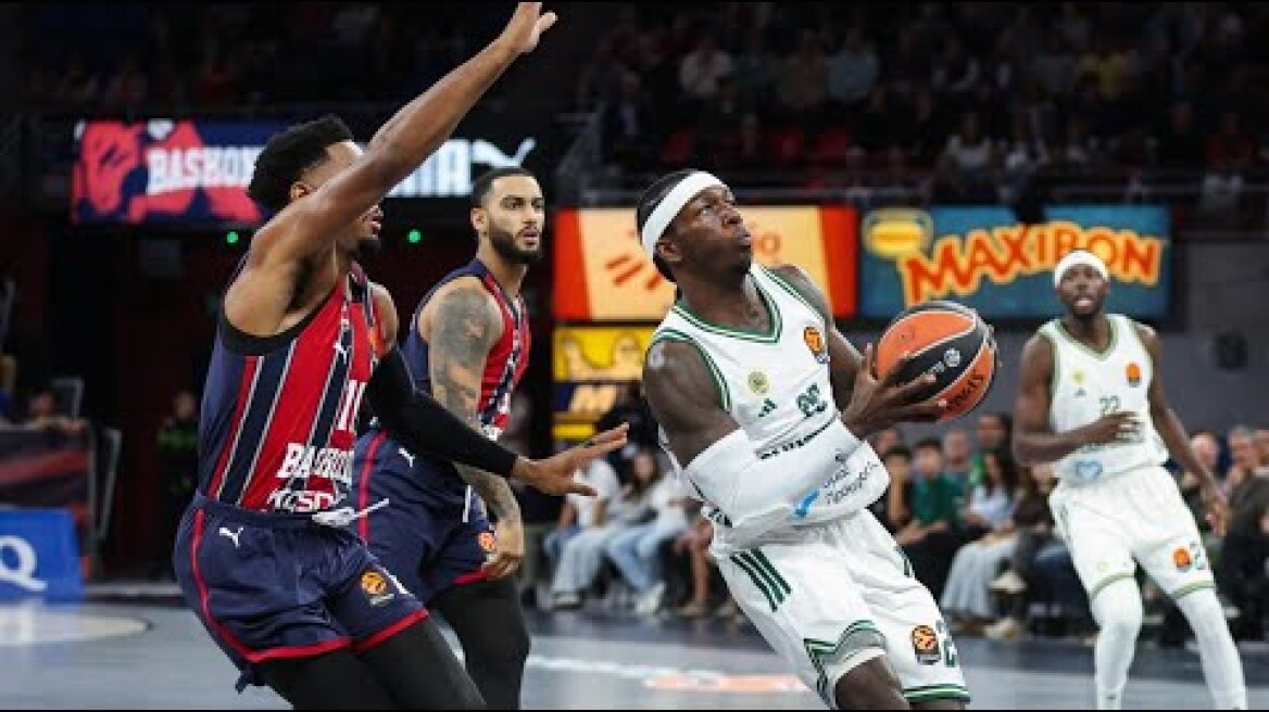Euroleague: Διπλό του Παναθηναϊκού στη Βιτόρια και της Μονακό στο Μιλάνο - Νίκες για Παρτιζάν, Παρί και Ρεάλ Μπασκόνια-Παναθηναϊκός: 84-86 (MD 3, 09/10/2025)