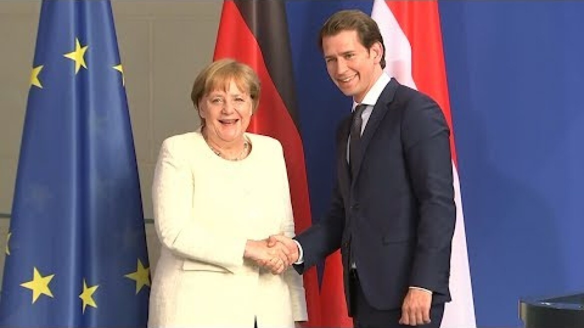 Treffen: Kurz und Merkel sind für schnelle Änderung der Migrationspolitik