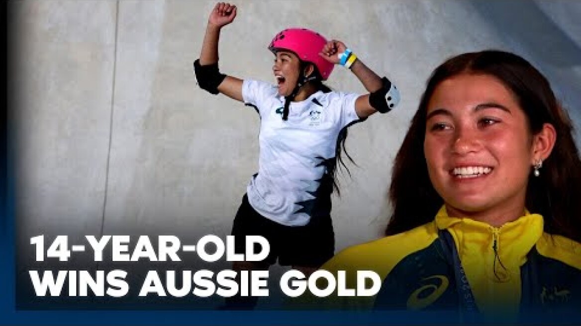 'Really wanted a pet duck' Youngest EVER Australian to win Olympic gold gives unreal interview 🤩