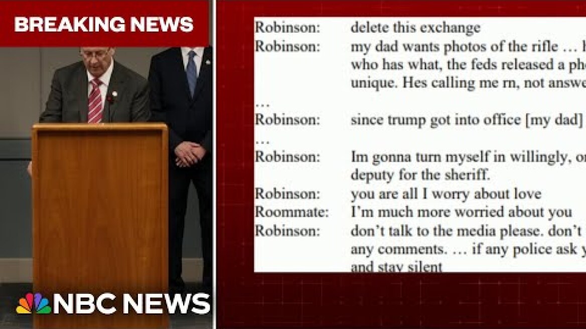 BREAKING: Charlie Kirk shooting suspect's text messages with roommate reveal alleged motivation