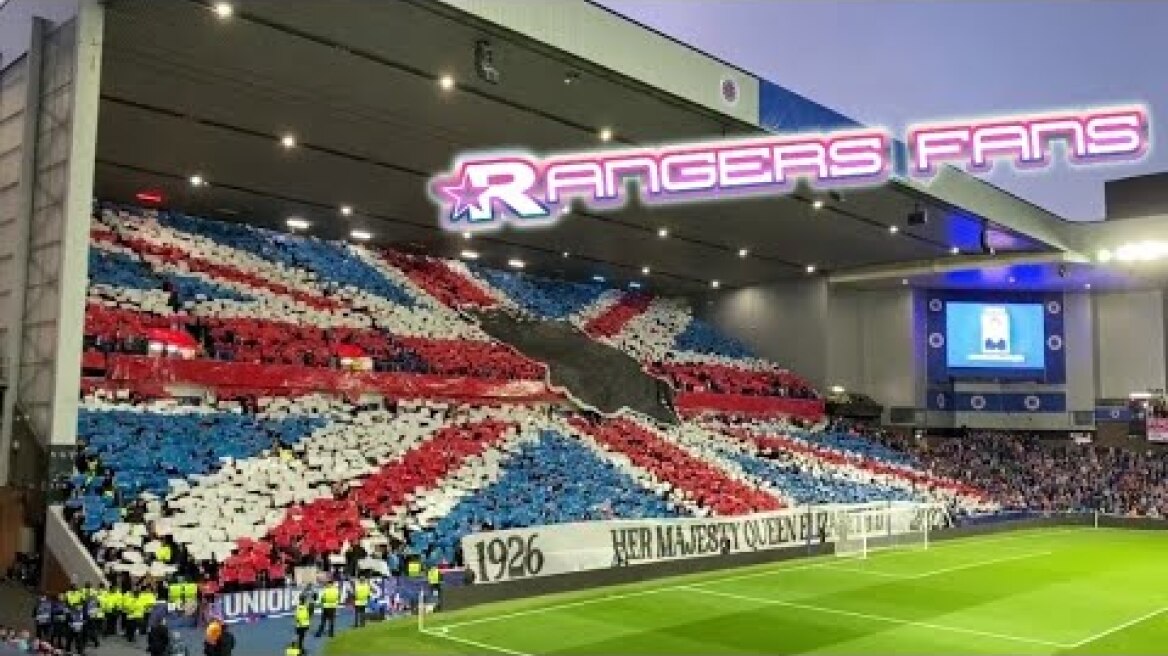 Tifo Queen Elizabeth / Rangers vs Napoli