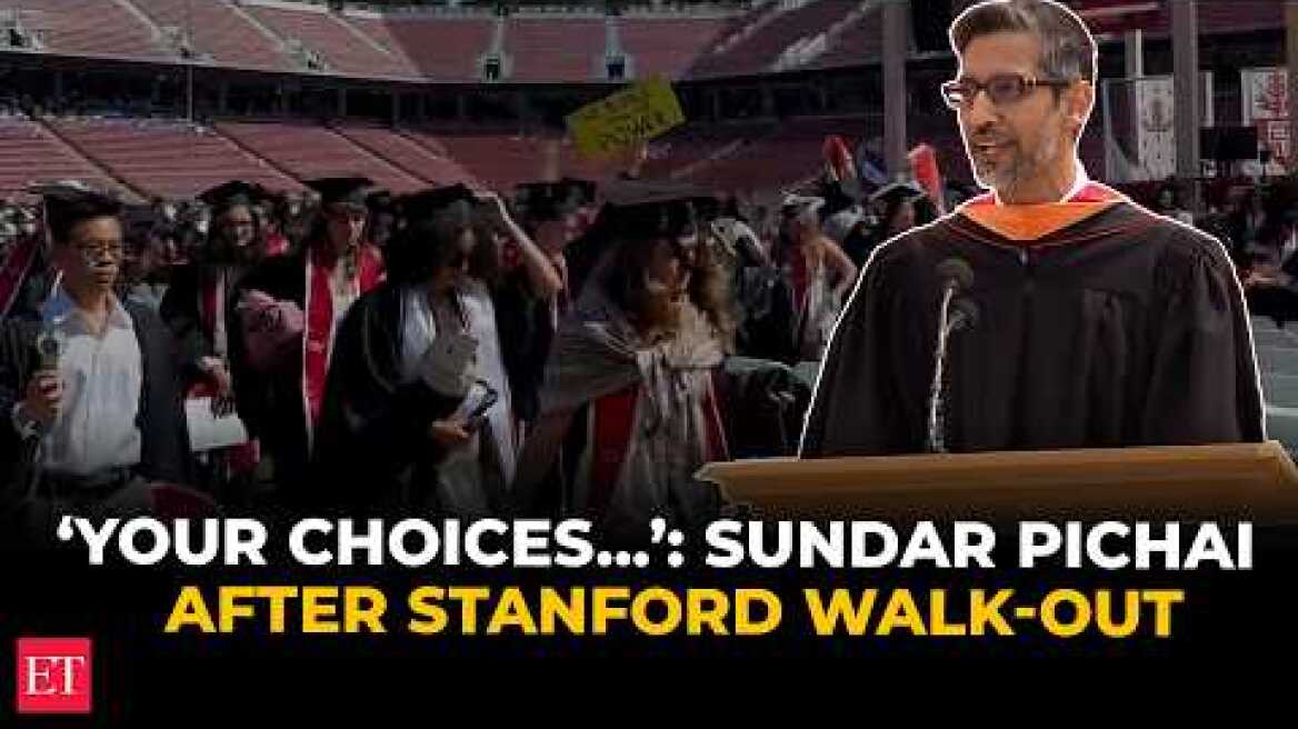 ‘Your choices...’: Stanford students walk out during Sundar Pichai's graduation speech