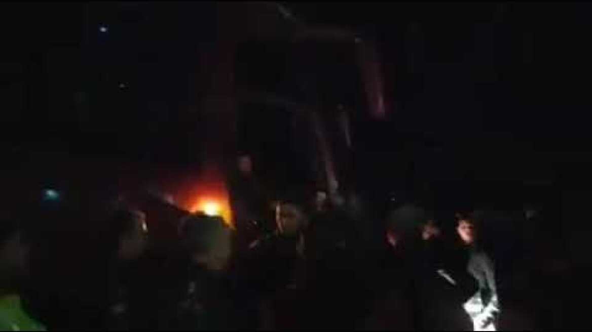 Διωγμός του λεωφορείου με τους μετανάστες, ένταση με την Αστυνομία, Γιαννιτσά, 03 11 2019