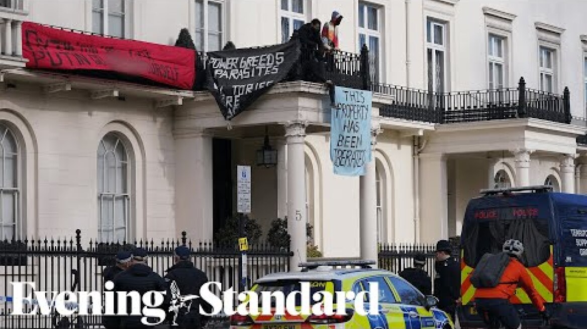 Squatters occupy a London mansion with 'links to Russian oligarch'