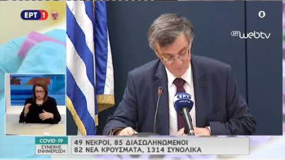 Ανακοινώσεις Τσιόδρα 31/03/2020