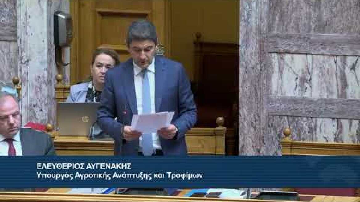 Αυγενάκης σε αγρότες από τη Βουλή: Ελάτε να συζητήσουμε και να πάρουμε ρεαλιστικές αποφάσεις μαζί