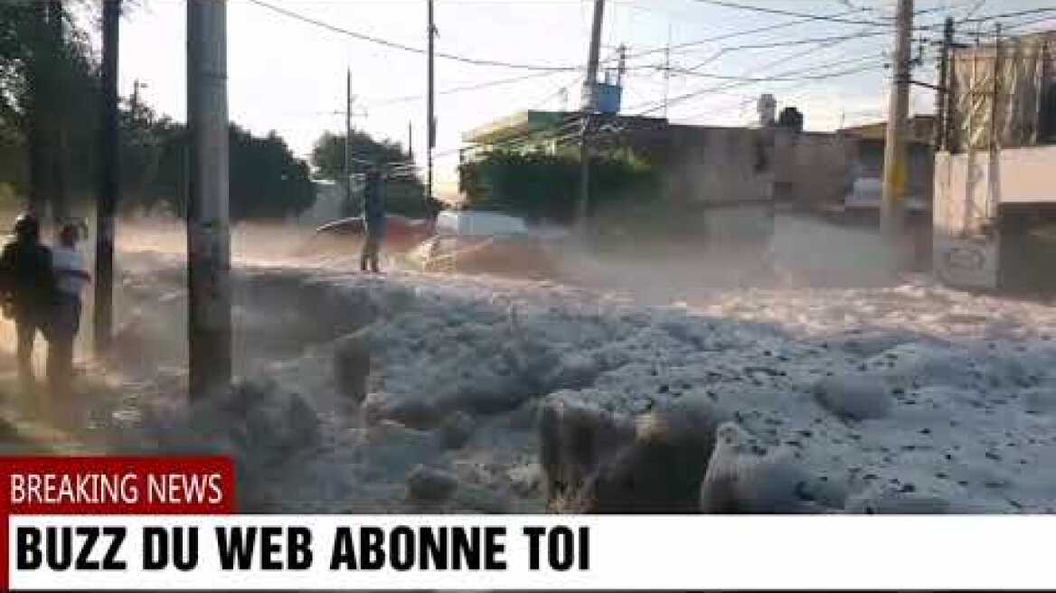 Freak summer hailstorm buries cars in Mexico's Guadalajara