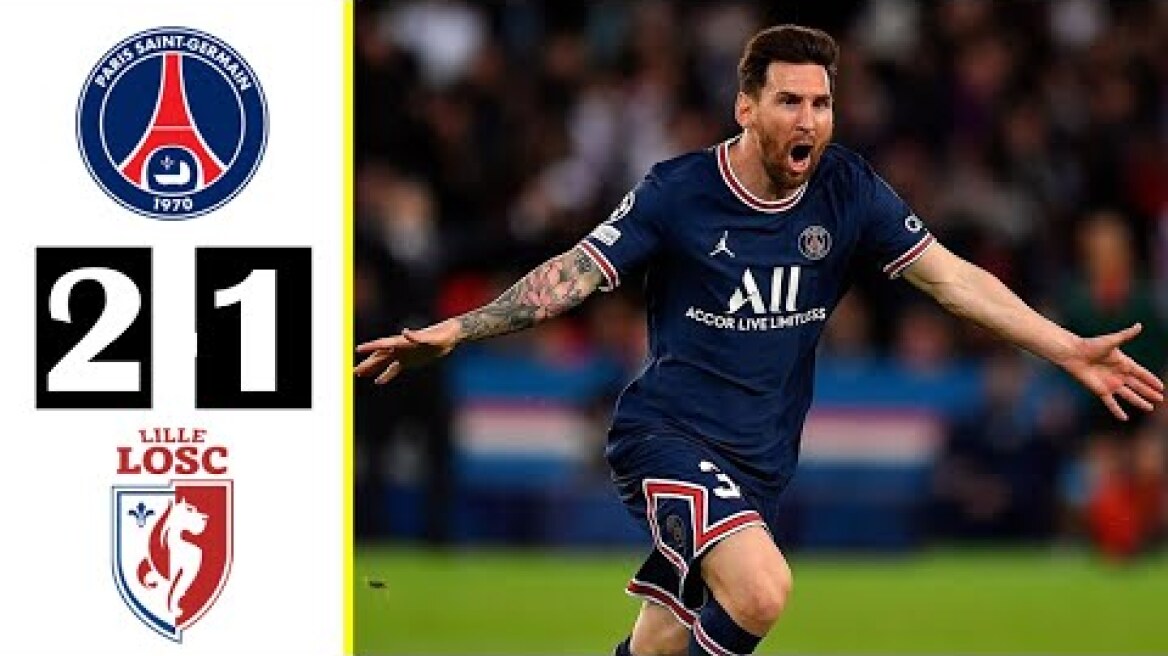 PSG vs Lille 2-1 - Extended Highlights & All Goals 2021 HD
