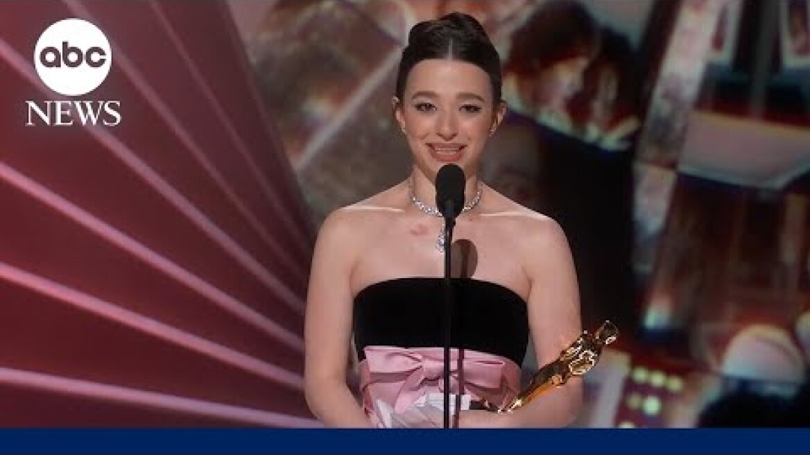 Oscars: 2025: Mikey Madison accepts the award for best actress for her role in 'Anora'