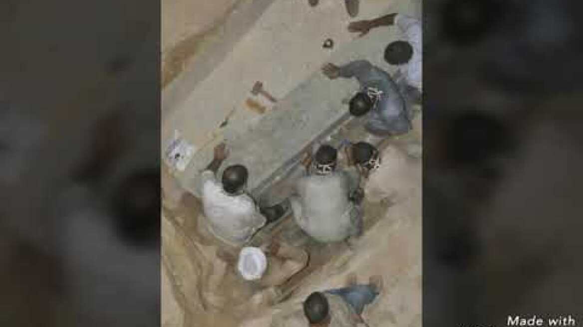 Opening of ancient sarcophagus in Alexandria