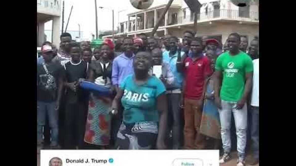 African Lady Hadara Charles Mjeje showing some keepy-uppy skills| Donald Trump Reacts to It
