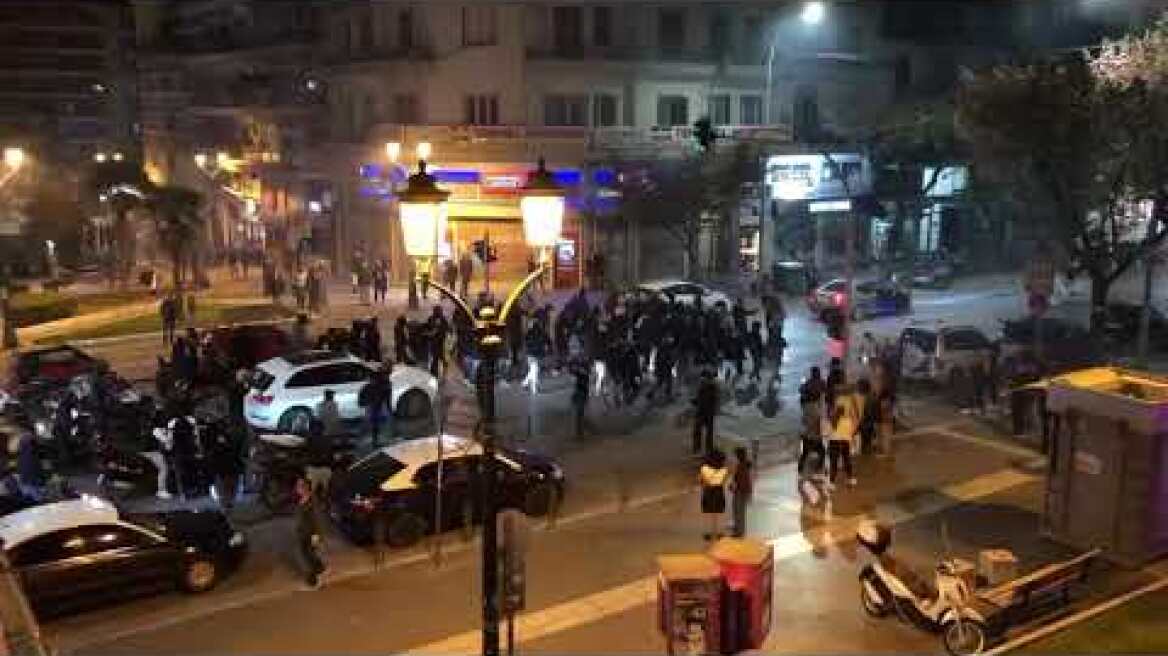 Thestival.gr Μοτοπορεία οπαδών του Άρη στη Θεσσαλονίκη για βίντεο κλιπ