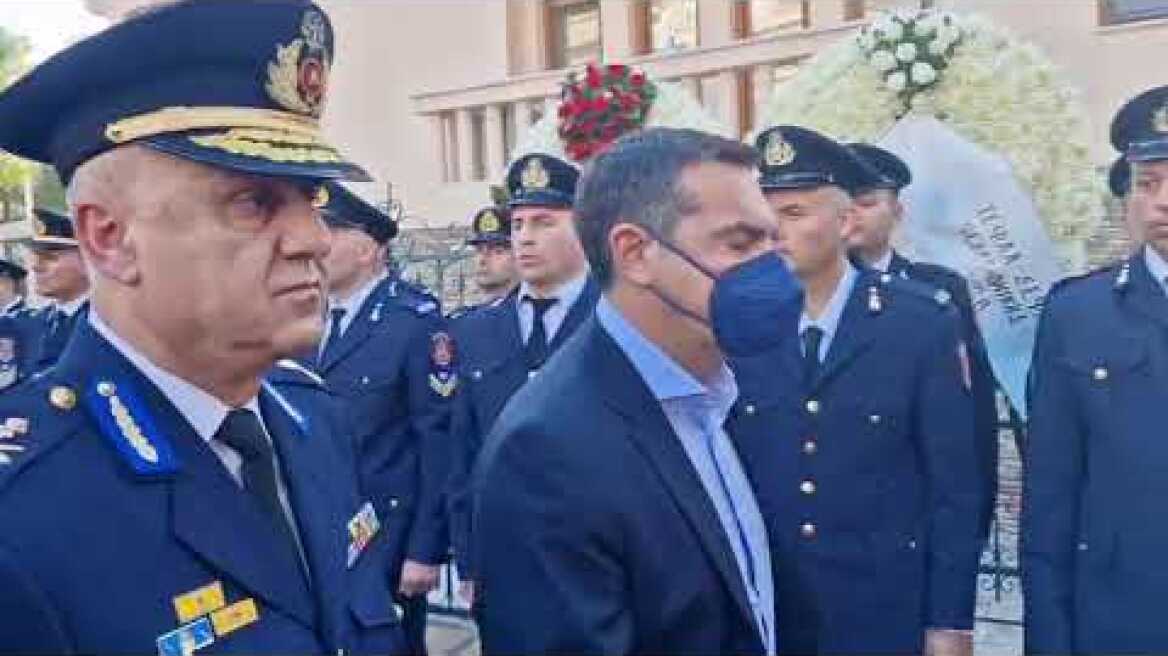 Ο Αλέξης Τσίπρας στην κηδεία του Αλέξανδρου Νικολαΐδη