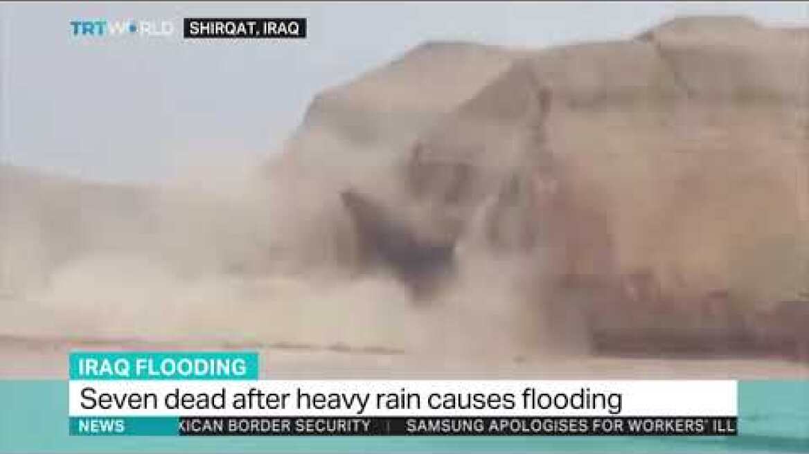 Several dead, thousands flee homes in Iraq's flash floods