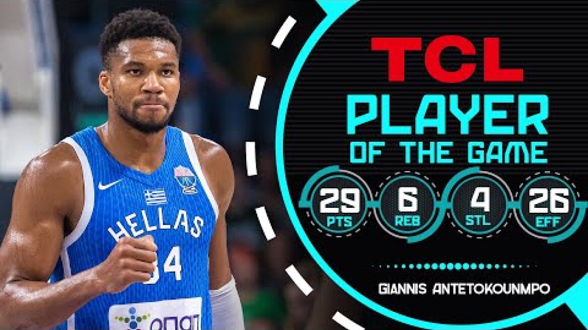 Giannis Antetokounmpo (29 PTS) | TCL Player Of The Game | LTU 🇱🇹 vs GRE 🇬🇷 | FIBA EuroBasket 2025