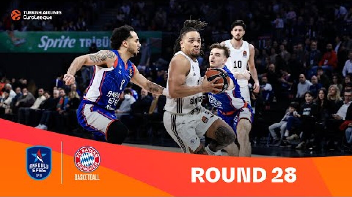 Anadolu Efes Istanbul-FC Bayern Munich | Round 28 Highlights | 2023-24 Turkish Airlines EuroLeague