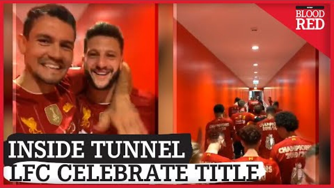 INSIDE THE TUNNEL | Liverpool Celebrate Before Lifting Premier League Trophy