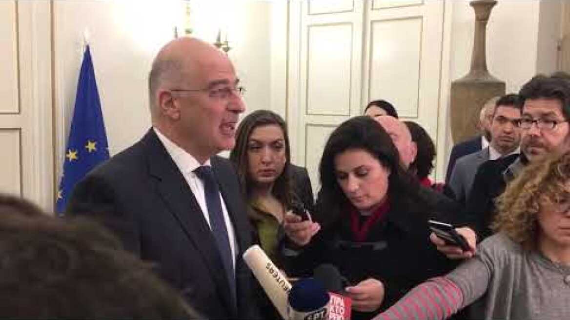 Δηλώσεις Δένδια μετά τη συνάντηση με Χαφτάρ