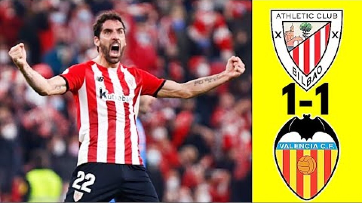 Athletic Bilbao - Valencia 1-1 resumen y Goles | Copa Del Rey