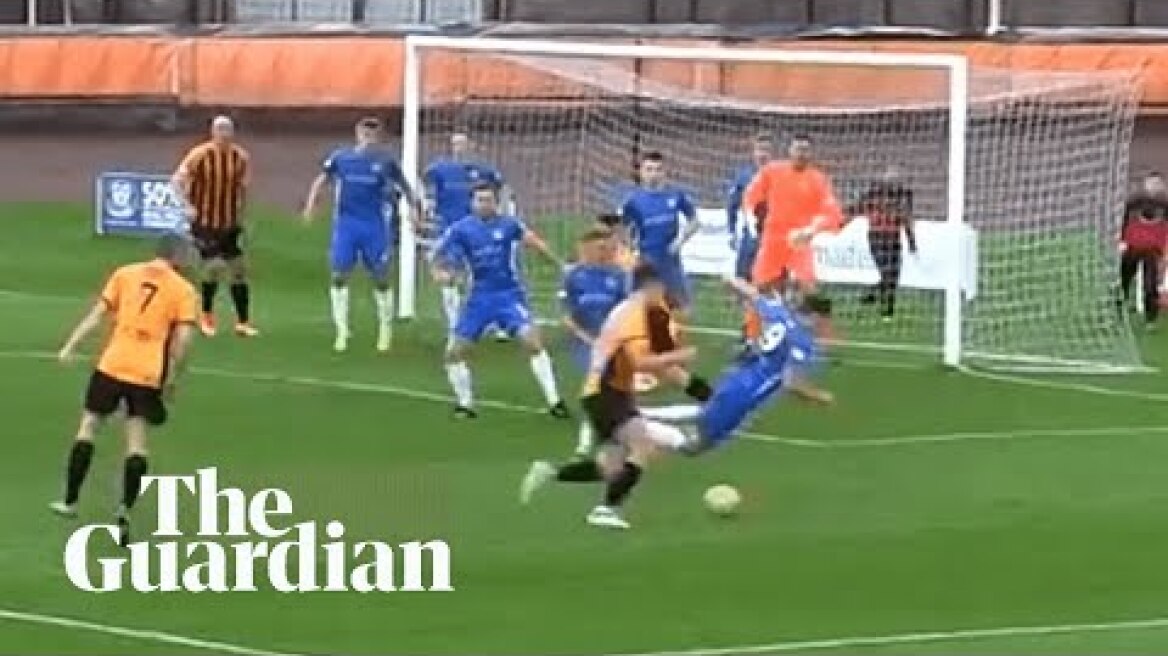 Cowdenbeath striker concedes penalty with head-first tackle