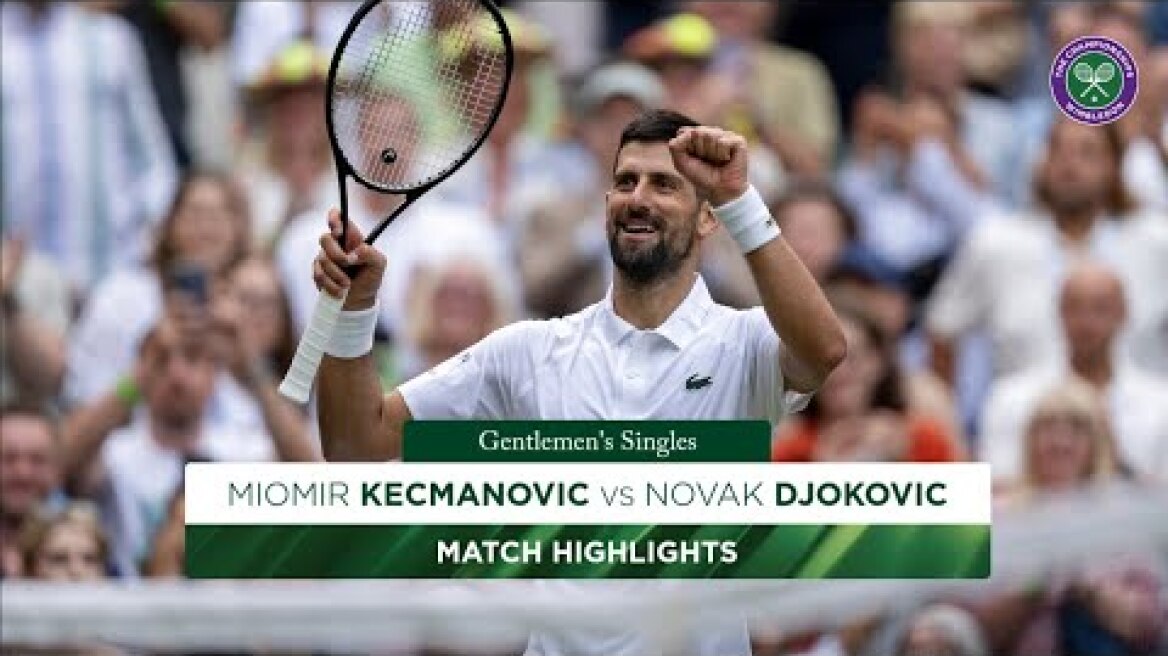 Novak's 100th Wimbledon win! | Miomir Kecmanovic vs Novak Djokovic | Highlights | Wimbledon 2025