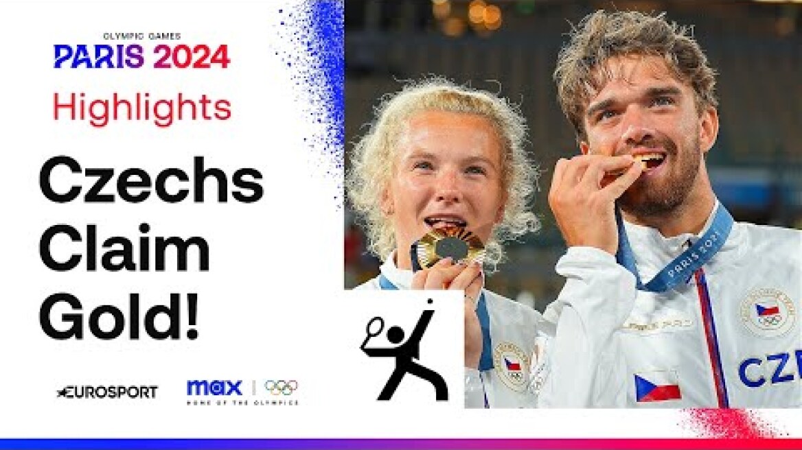 Czech duo Machac & Siniakova rally to take mixed doubles gold 🥇 | #Paris2024 Highlights