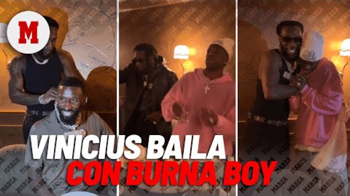 Vinicius se divierte bailando con Burna Boy I MARCA