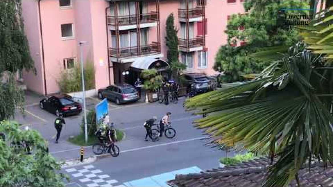 Thailand's King Vajiralongkorn has been spotted cycling in Lucerne, Switzerland.