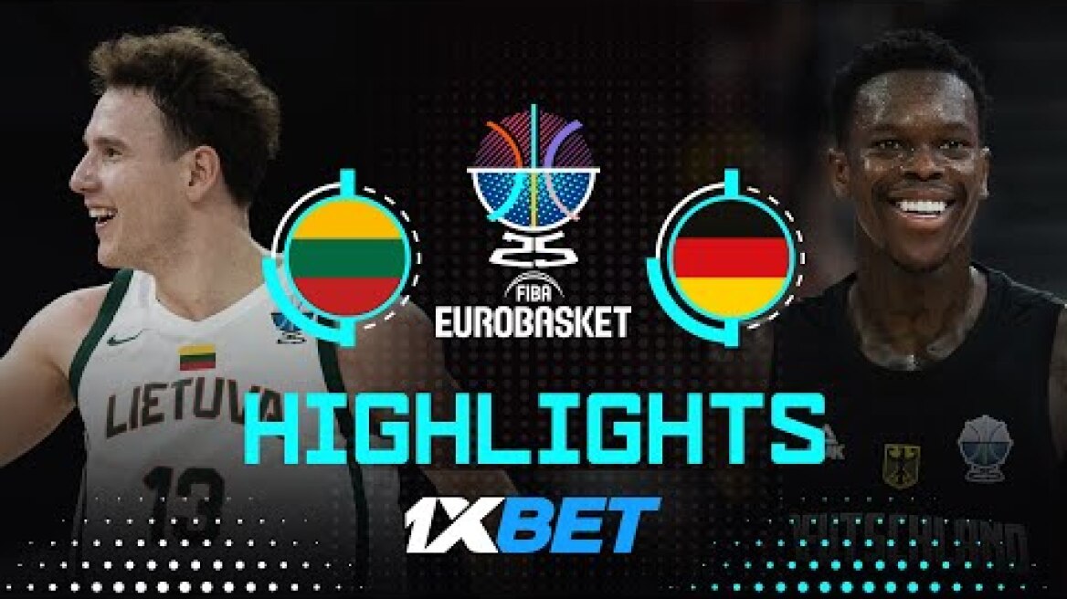 Lithuania 🇱🇹 vs Germany 🇩🇪 | 1XBET Highlights | FIBA EuroBasket 2025