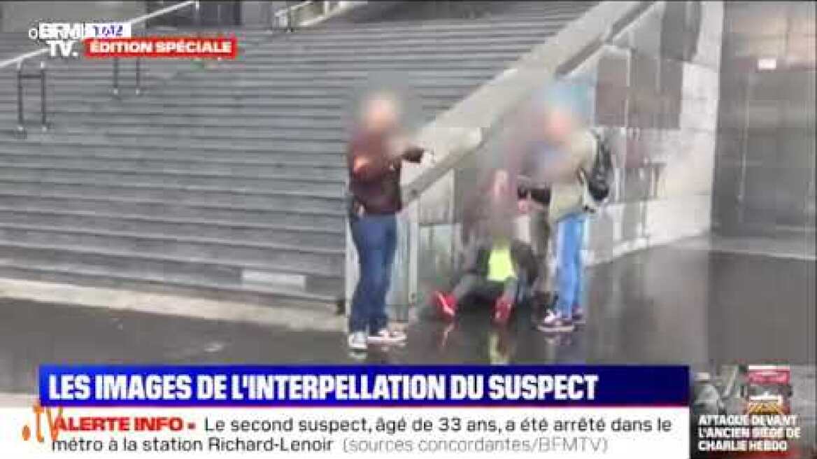 Paris Attack near Former Charlie Hebdo Office, Suspect Arrested